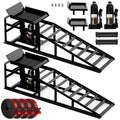 Lafati 2PCS 5T 10000lbs Hydraulic Car Ramps - Heavy Duty Steel Construction for Home Garage & Professional Use