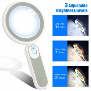 Handheld Illuminated Magnifying Glass