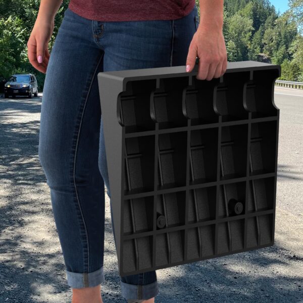 Rubber Car Curb Ramp, 6" Rise Height , Heavy-Duty 7000lbs Capacity Threshold Ramps, Car Ramps with Stable Grid Structure for Cars, Wheelchairs, Bikes, Motorcycles, 2 Pack - Image 3