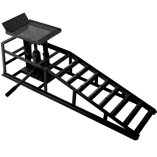 Lafati 2-Pack Hydraulic Car Ramps: Heavy-Duty Vehicle Ramps with 5T / 10000lbs Load Capacity, Portable Design for Effortless Oil Changes and Car Lifts. Perfect for Professional or Home Garage Use(Black) - Image 4