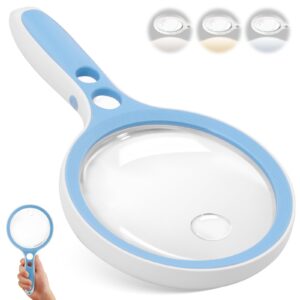 10X Magnifying Glass with Light, Handheld LED Magnifier for Seniors Reading, Jewelry Inspection, Hobbies & Crafts, 1600x1600 High Resolution Product Image